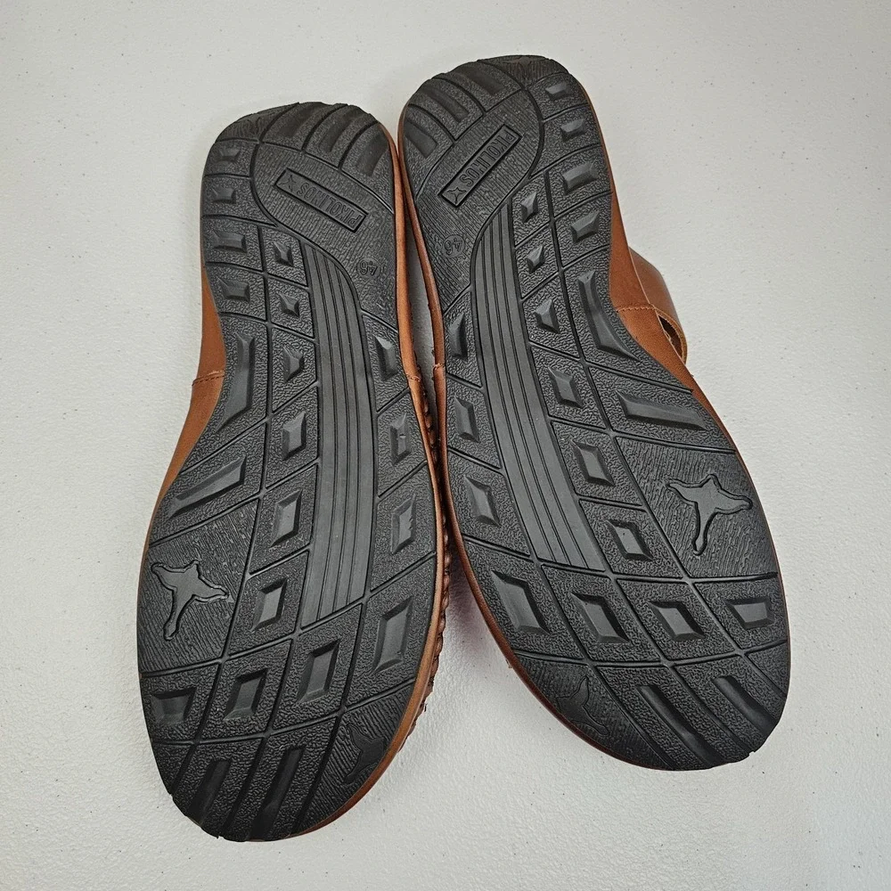 Pikolinos Tarifa Slide Sandals Men Sz 46 / 12 Brown Leather Slip On Open Toe NEW